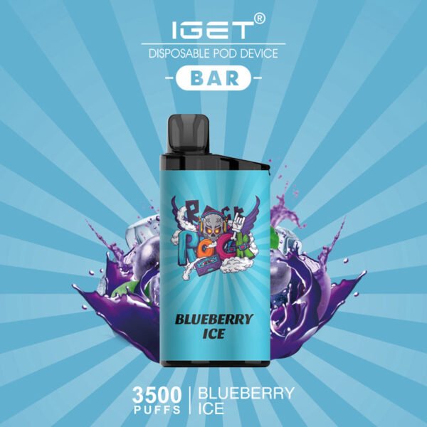 IGET Bar 3500 Puff Blueberry Ice Disposable Vape
