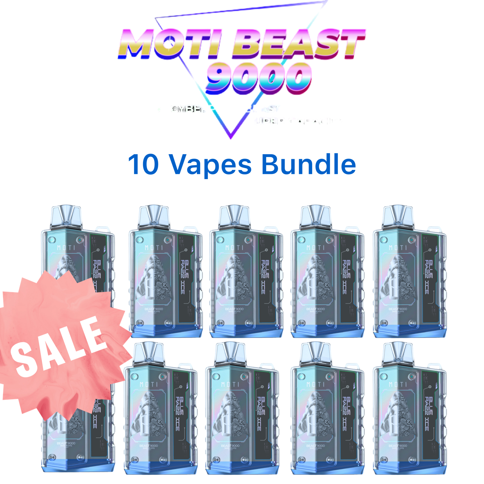 MOTI Beast 9000 Puff Bundle – 10 Vapes