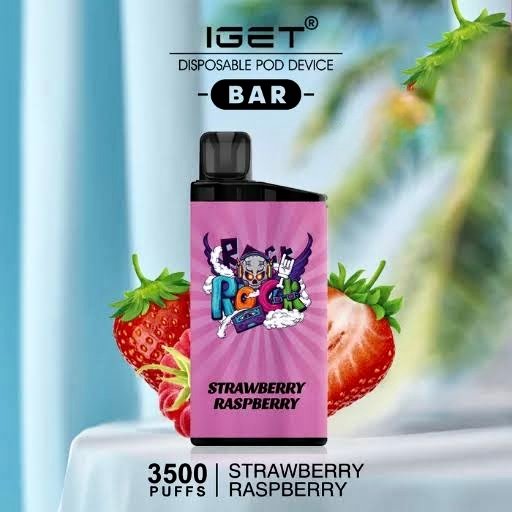 IGET Bar 3500 Puff Strawberry Raspberry Disposable Vape