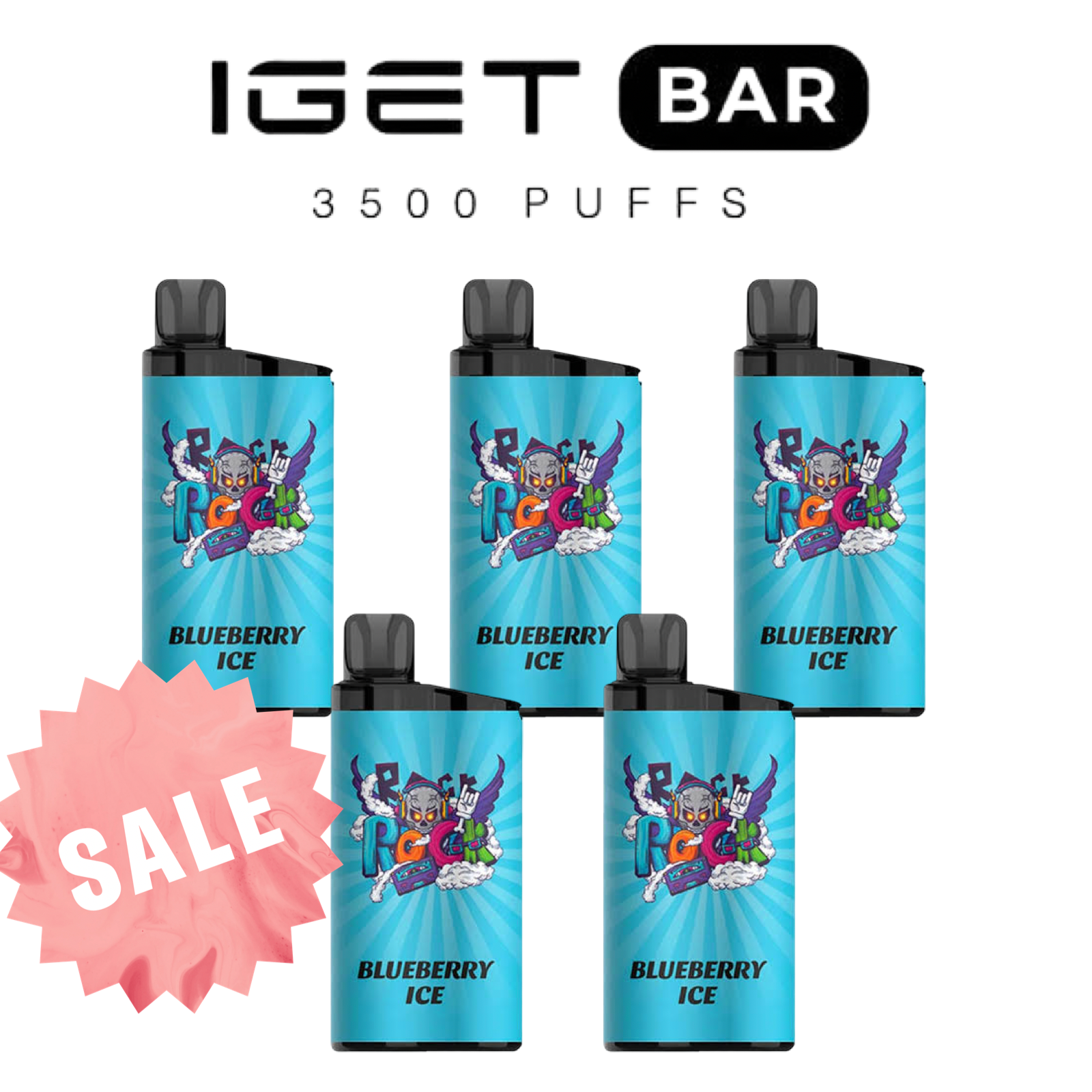 IGET Bar 3500 Puff Vape – 5 Pack