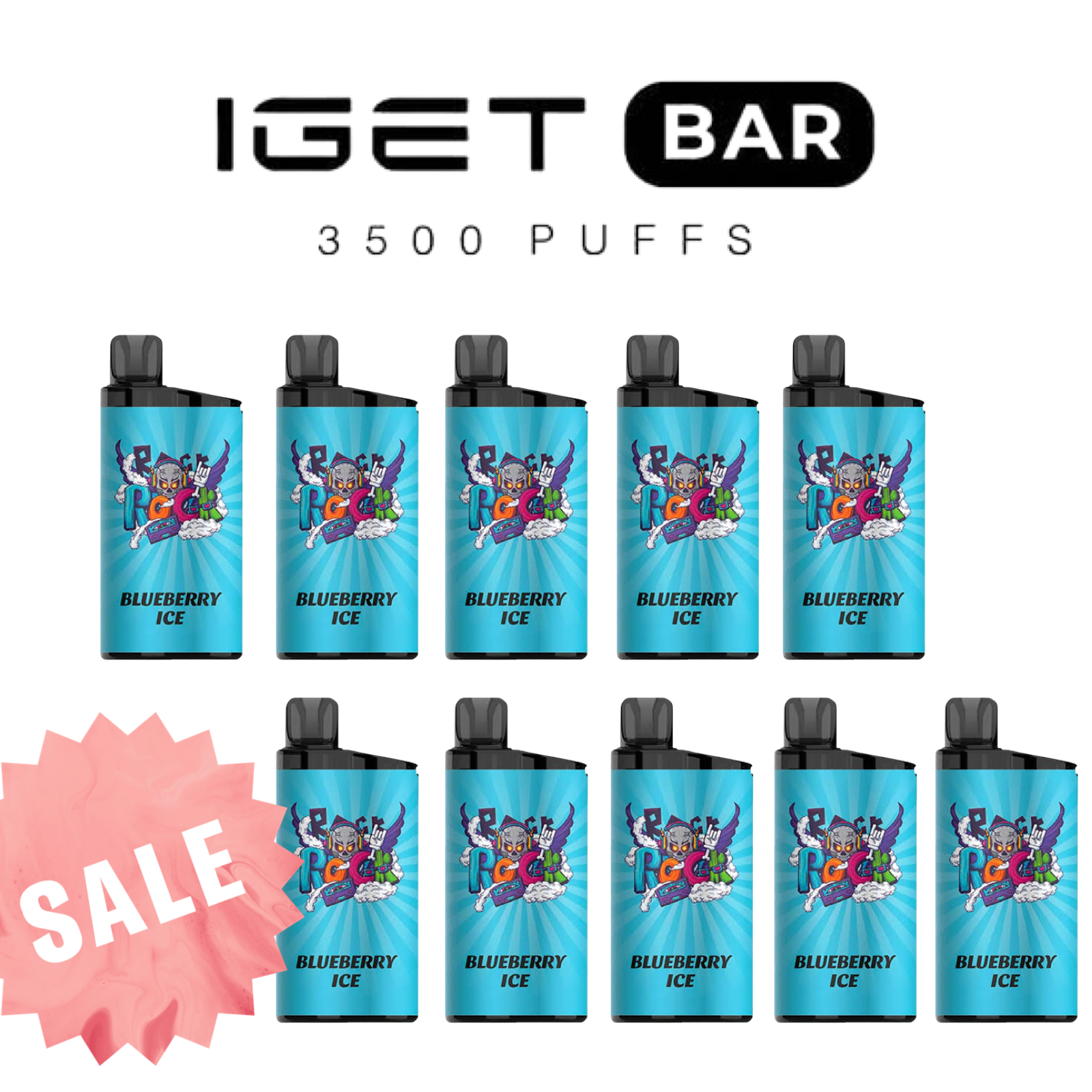 IGET Bar 3500 Puff Vape – 10 Pack Bundle
