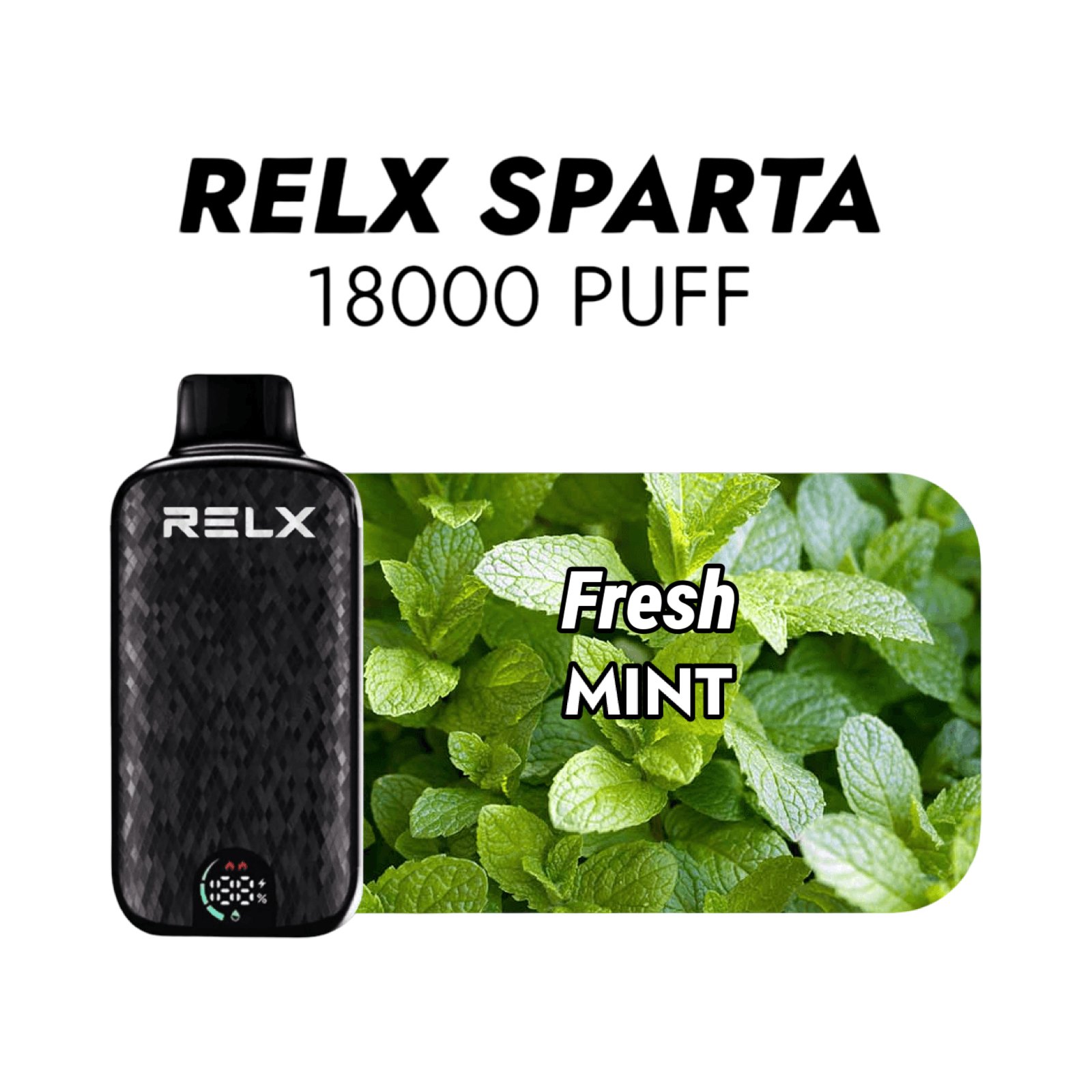 RELX Sparta 18000+ Puff Disposal Vape – Fresh Mint