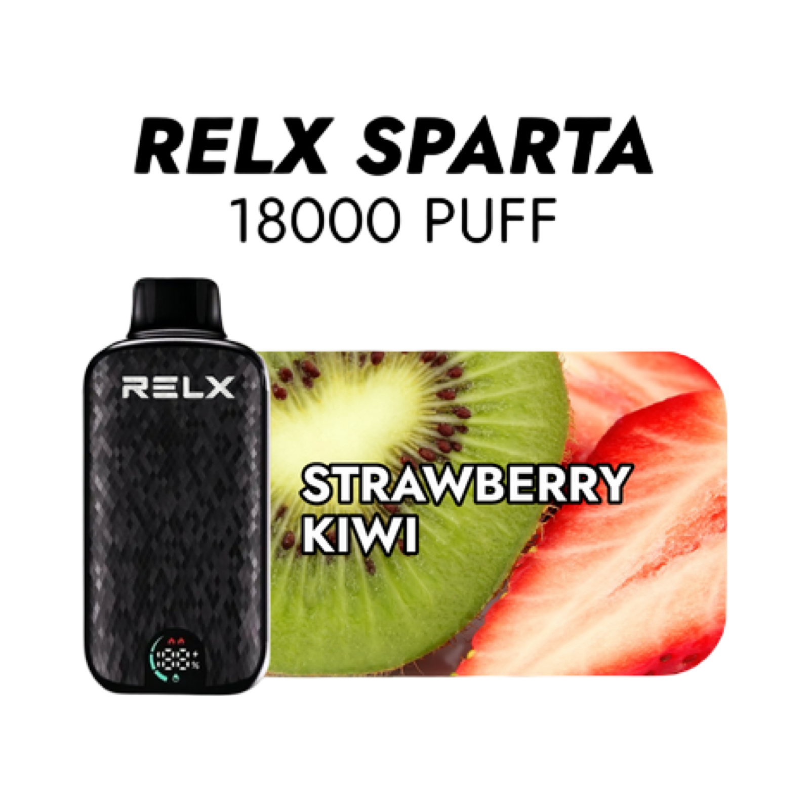 RELX Sparta 18000+ Puff Disposal Vape – Strawberry Kiwi
