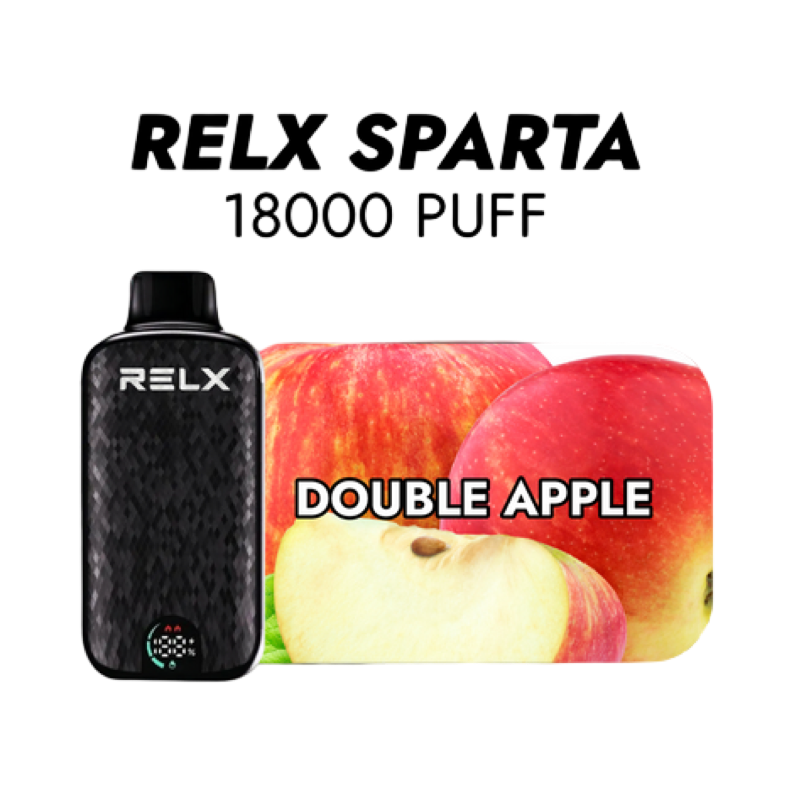 RELX Sparta 18000+ Puff Disposal Vape –  Double Apple