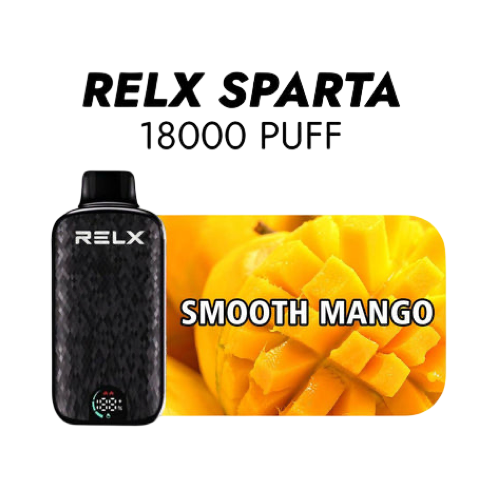 RELX Sparta 18000+ Puff Disposal Vape –  Smooth Mango