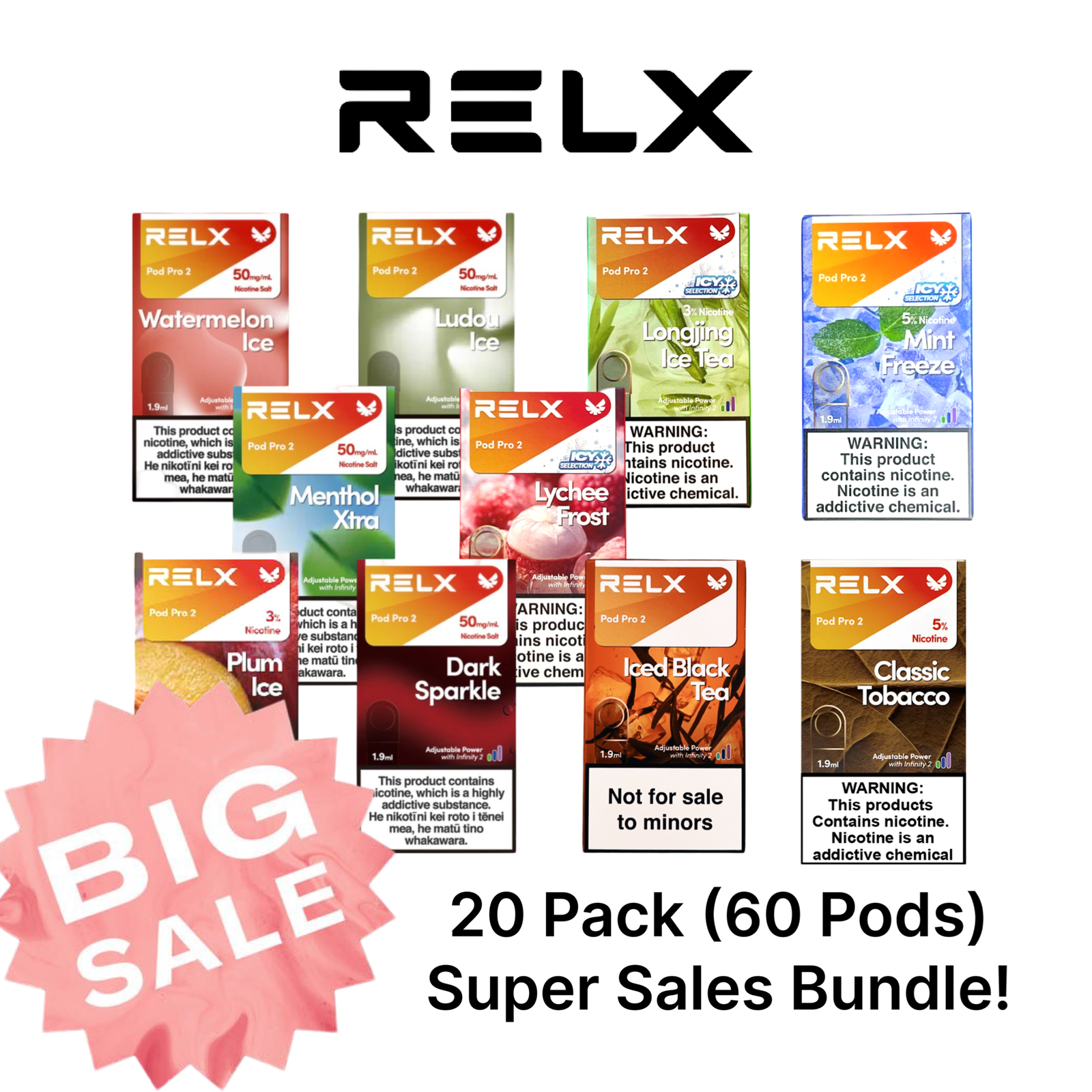 RELX Infinity 2 Pro Pods 60 Pack