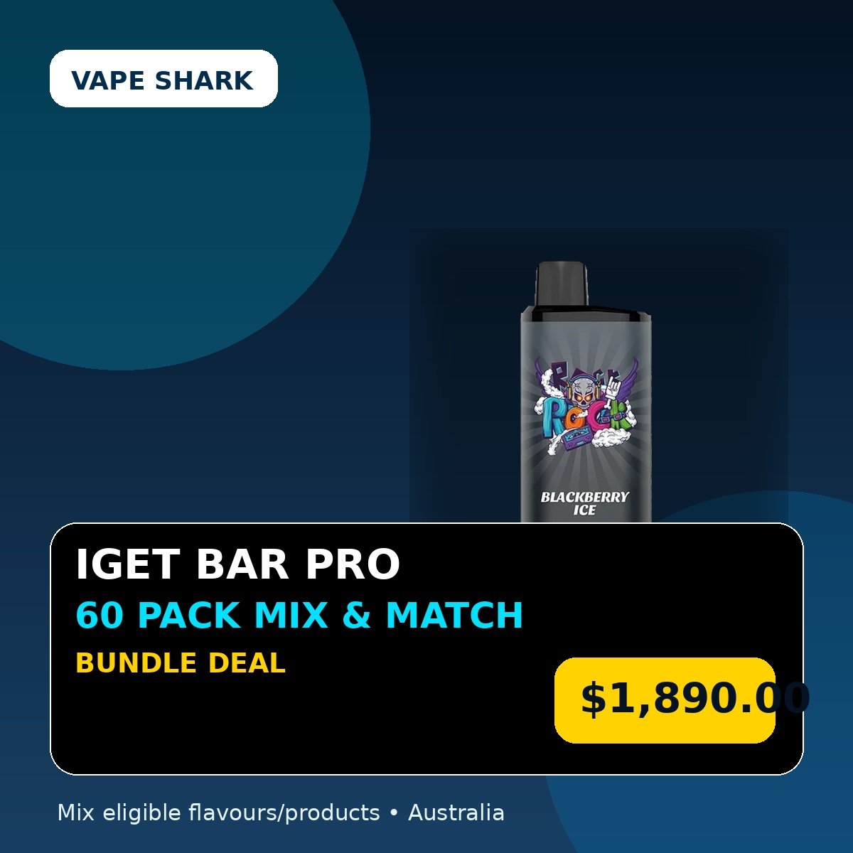 IGET BAR PRO Mix & Match 60 Pack Bundle
