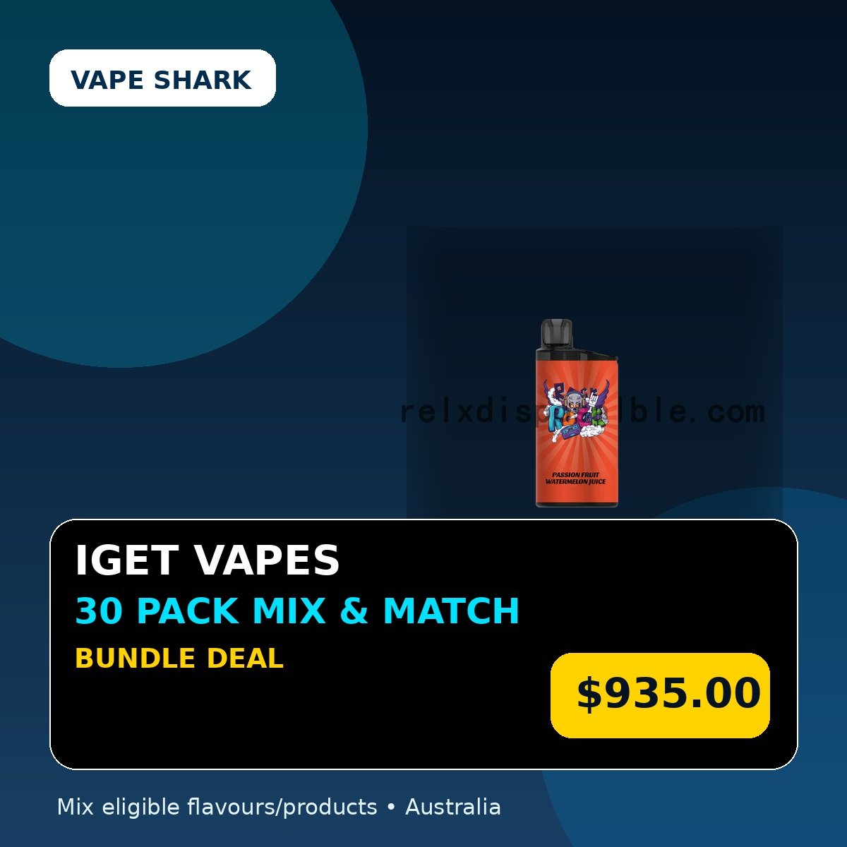 IGET Vapes Mix & Match 30 Pack Bundle