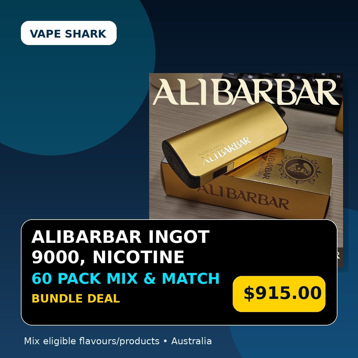 Alibarbar Ingot 9000, Nicotine Pouches Mix & Match 60 Pack Bundle