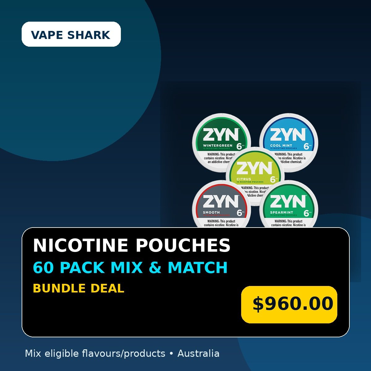 Nicotine Pouches Mix & Match 60 Pack Bundle