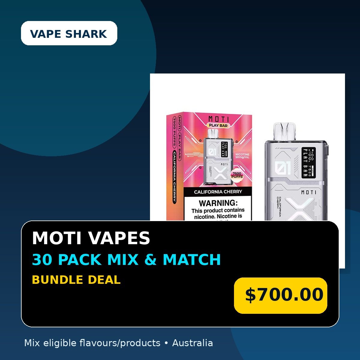 MOTI Vapes Mix & Match 30 Pack Bundle