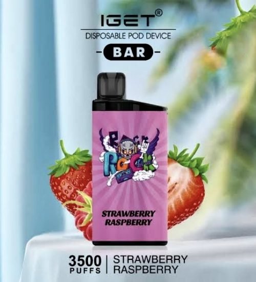 IGET Bar 3500 Puff Strawberry Raspberry Disposable Vape