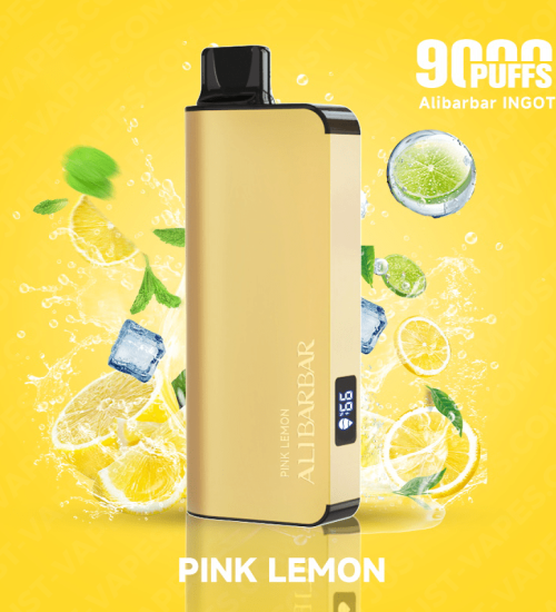 Pink Lemon ALIBARBAR – Ingot 9000 Puff Vape