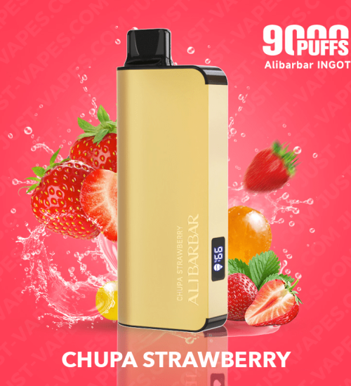 ALIBARBAR Chupa Chups – Strawberry Ingot 9000 Puff Vape